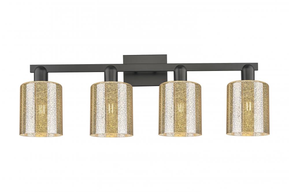Cobbleskill - 4 Light - 32 inch - Matte Black - Bath Vanity Light