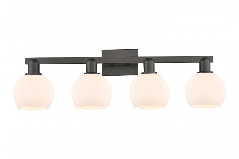 Athens - 4 Light - 33 inch - Matte Black - Bath Vanity Light