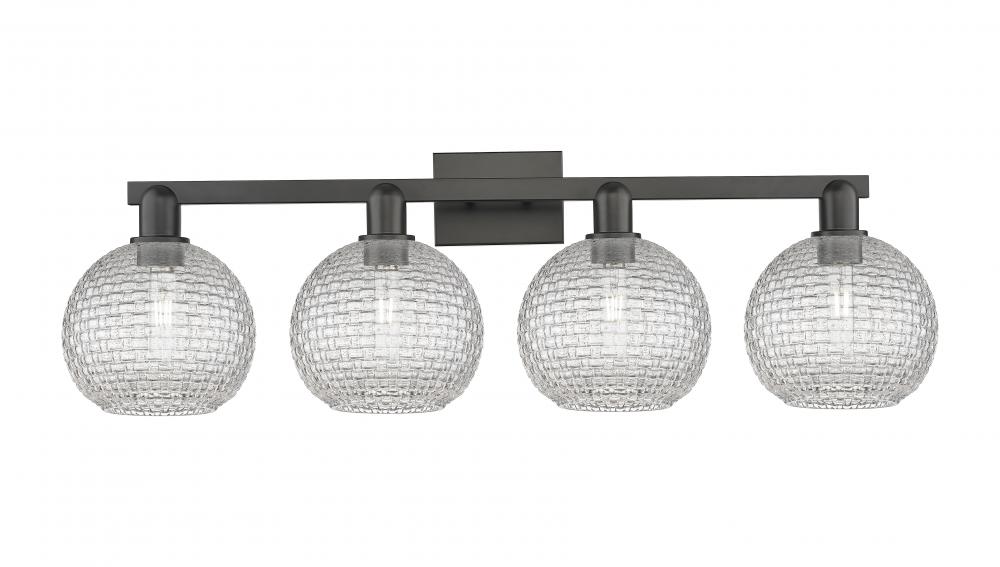 Athens - 4 Light - 35 inch - Matte Black - Bath Vanity Light