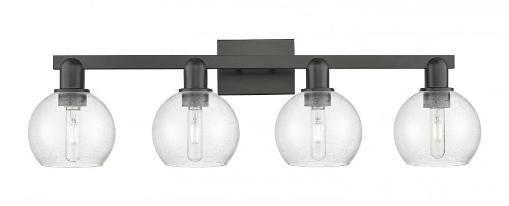 Athens - 4 Light - 33 inch - Matte Black - Bath Vanity Light