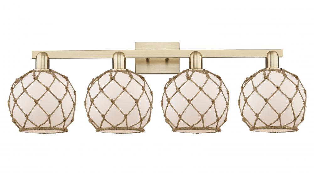 Farmhouse Rope - 4 Light - 35 inch - Champagne Bronze - Bath Vanity Light