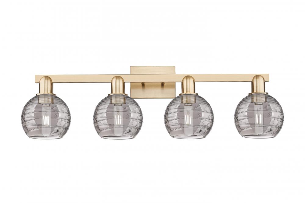 Athens Deco Swirl - 4 Light - 36 inch - Champagne Bronze - Bath Vanity Light