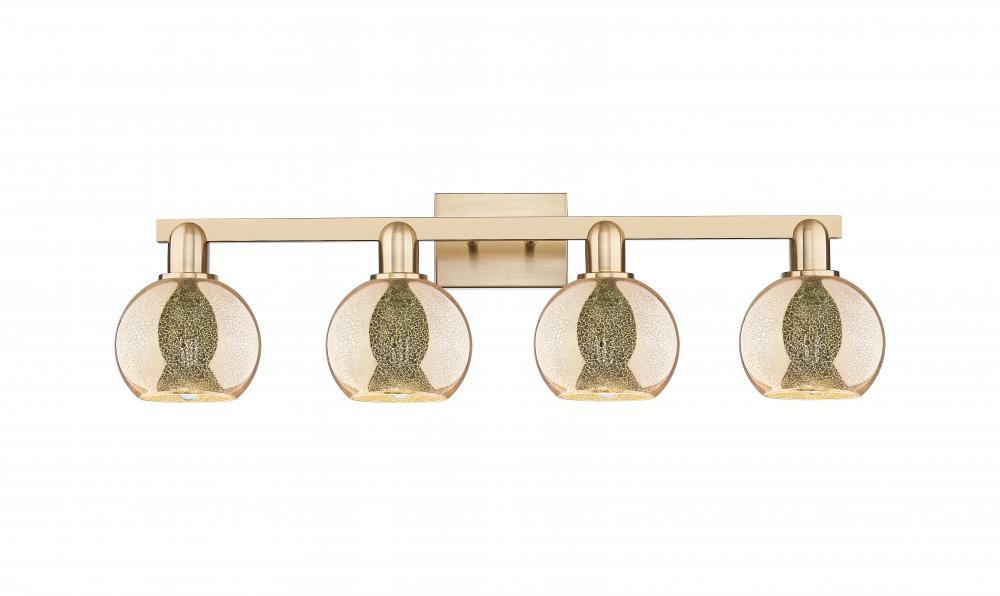 Athens - 4 Light - 33 inch - Champagne Bronze - Bath Vanity Light
