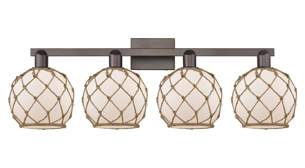 Farmhouse Rope - 4 Light - 35 inch - Oil Rubbed Bronze - Bath Vanity Light