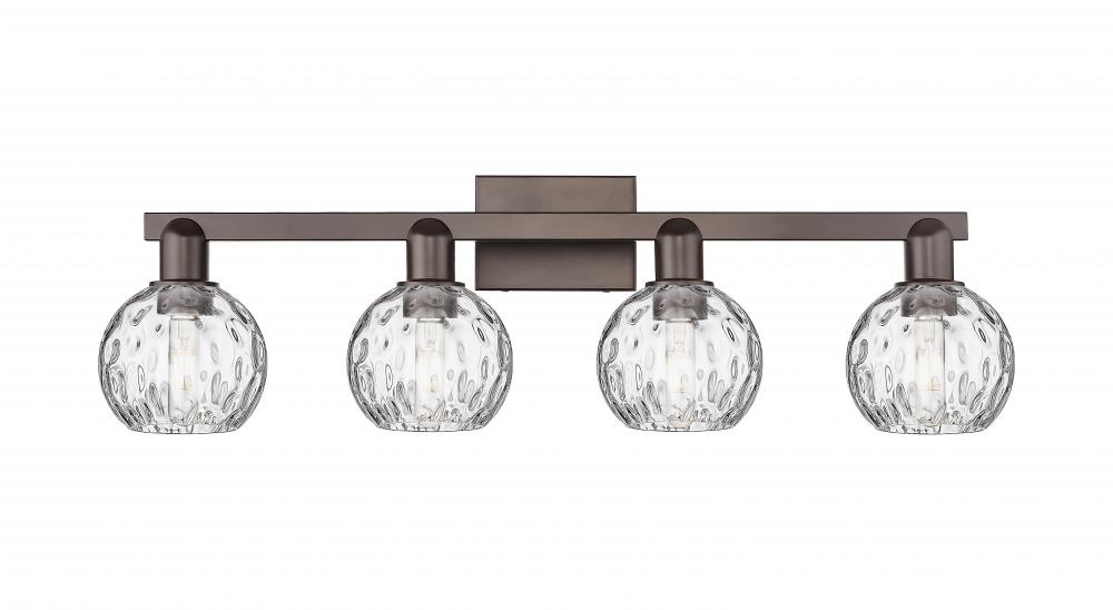Athens Water Glass - 4 Light - 33 inch - Oil Rubbed Bronze - Bath Vanity Light