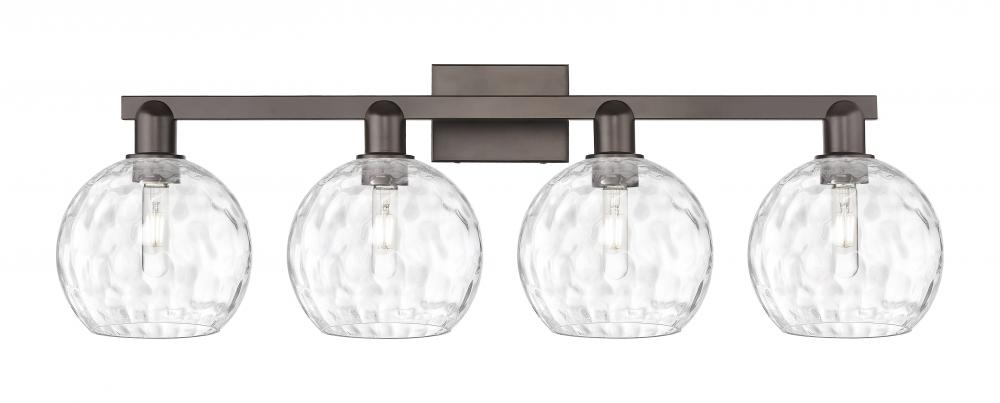 Athens Water Glass - 4 Light - 35 inch - Oil Rubbed Bronze - Bath Vanity Light