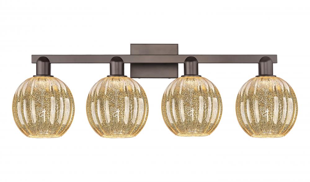 Preston Globe - 4 Light - 36 inch - Oil Rubbed Bronze - Bath Vanity Light