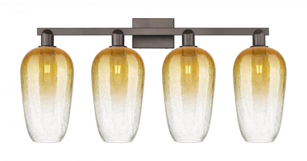 Brookhaven Flute - 4 Light - 36 inch - Oil Rubbed Bronze - Bath Vanity Light