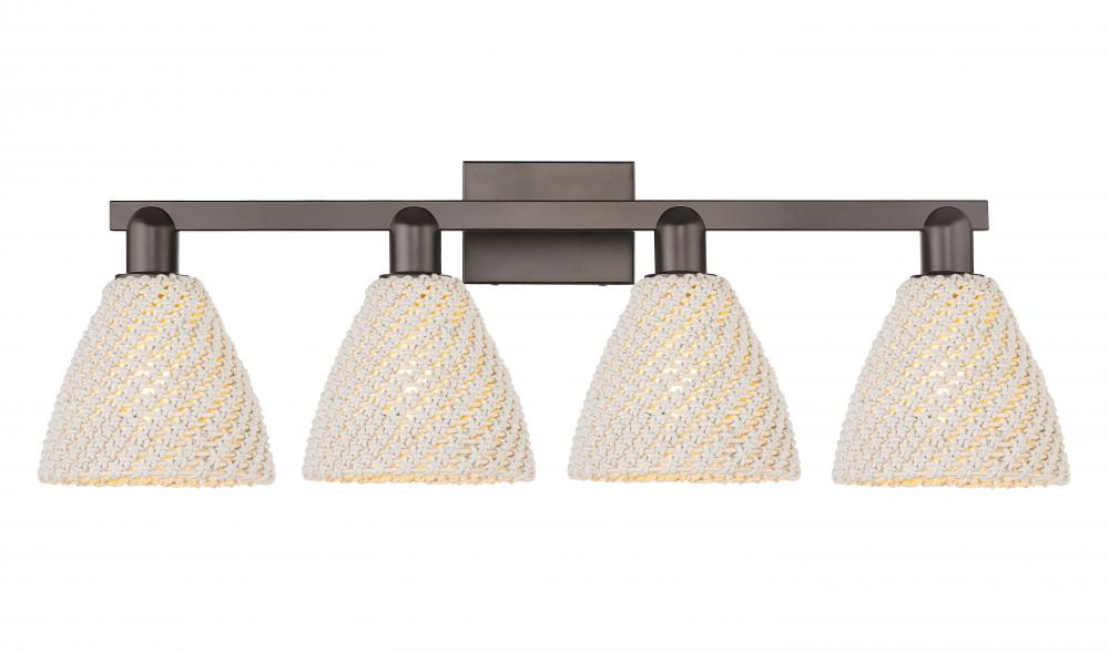 Bristol Natural - 4 Light - 36 inch - Oil Rubbed Bronze - Bath Vanity Light