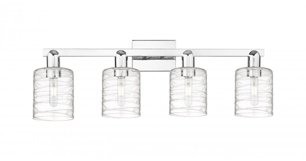 Cobbleskill - 4 Light - 32 inch - Polished Chrome - Bath Vanity Light