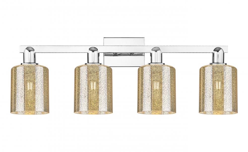Cobbleskill - 4 Light - 32 inch - Polished Chrome - Bath Vanity Light