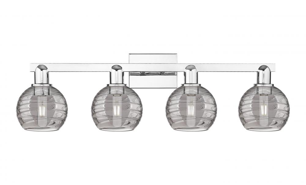 Athens Deco Swirl - 4 Light - 36 inch - Polished Chrome - Bath Vanity Light