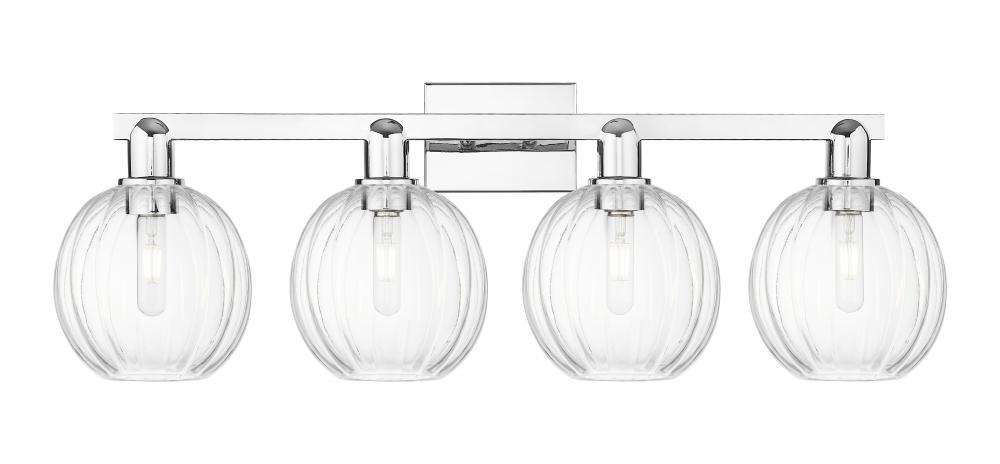 Preston Globe - 4 Light - 36 inch - Polished Chrome - Bath Vanity Light
