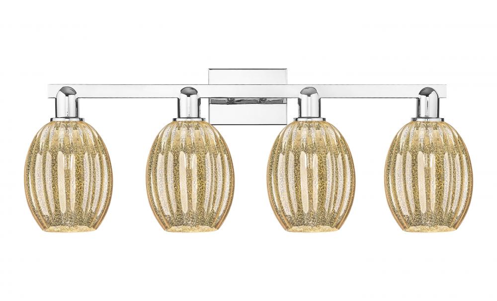 Preston Bulb - 4 Light - 36 inch - Polished Chrome - Bath Vanity Light