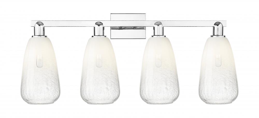 Brookhaven Almond - 4 Light - 36 inch - Polished Chrome - Bath Vanity Light