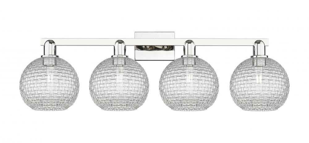 Athens - 4 Light - 35 inch - Polished Nickel - Bath Vanity Light