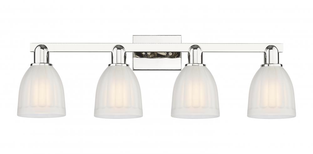 Brookfield - 4 Light - 33 inch - Polished Nickel - Bath Vanity Light