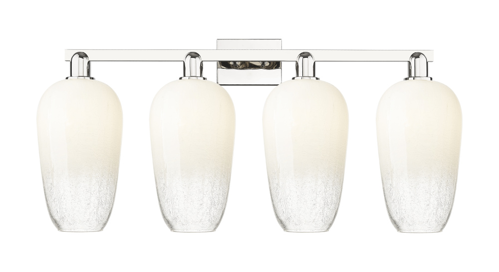 Brookhaven Flute - 4 Light - 36 inch - Polished Nickel - Bath Vanity Light