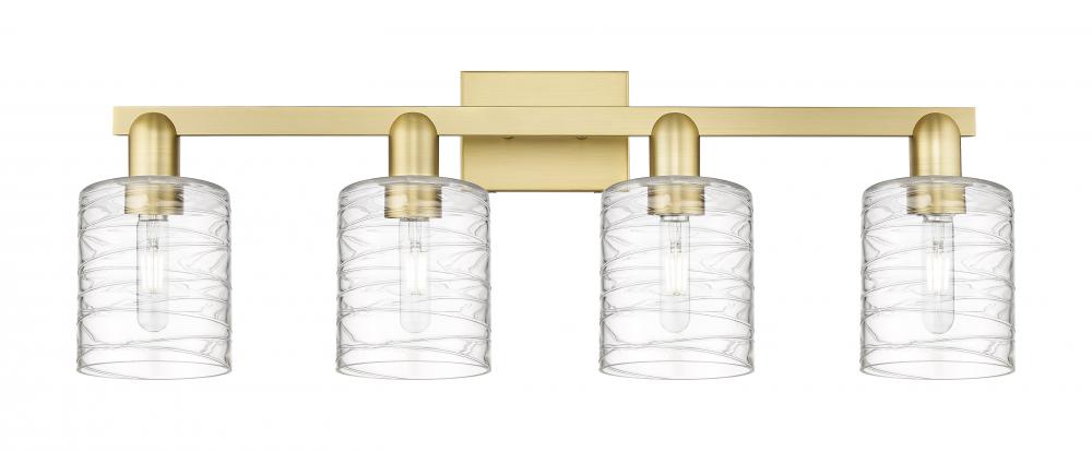 Cobbleskill - 4 Light - 32 inch - Satin Gold - Bath Vanity Light