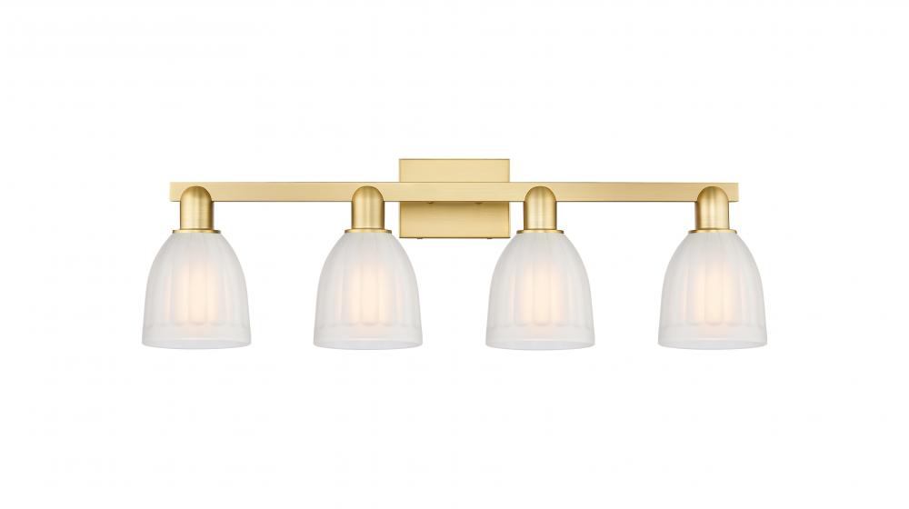 Brookfield - 4 Light - 33 inch - Satin Gold - Bath Vanity Light