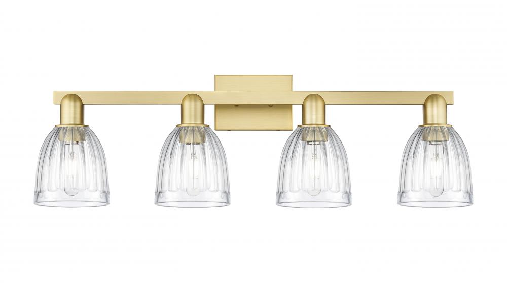 Brookfield - 4 Light - 33 inch - Satin Gold - Bath Vanity Light