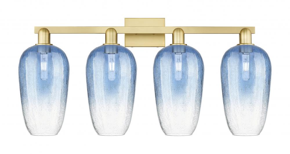 Brookhaven Flute - 4 Light - 36 inch - Satin Gold - Bath Vanity Light