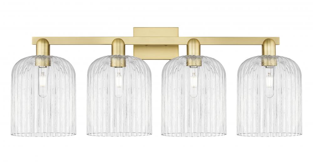 Bridal Veil - 4 Light - 35 inch - Satin Gold - Bath Vanity Light