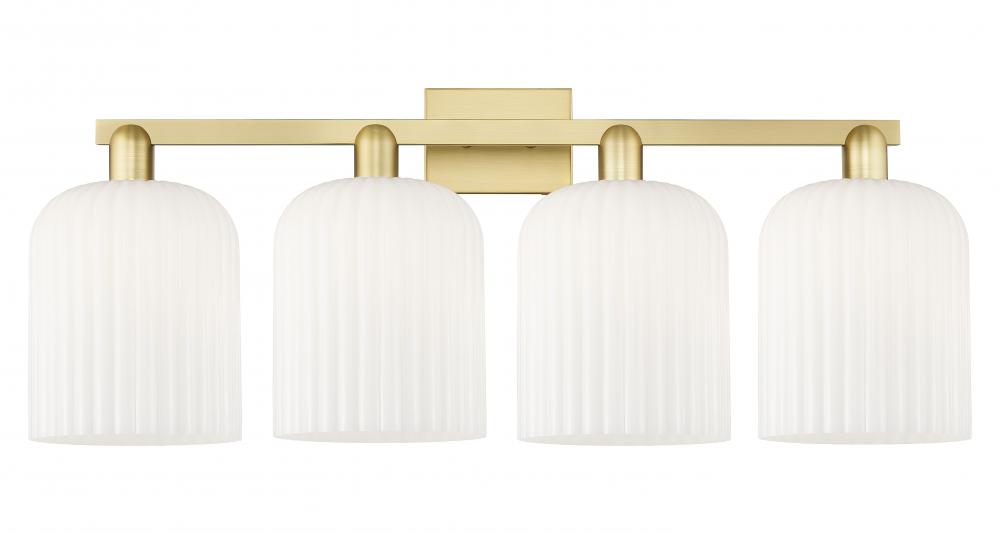 Bridal Veil - 4 Light - 35 inch - Satin Gold - Bath Vanity Light