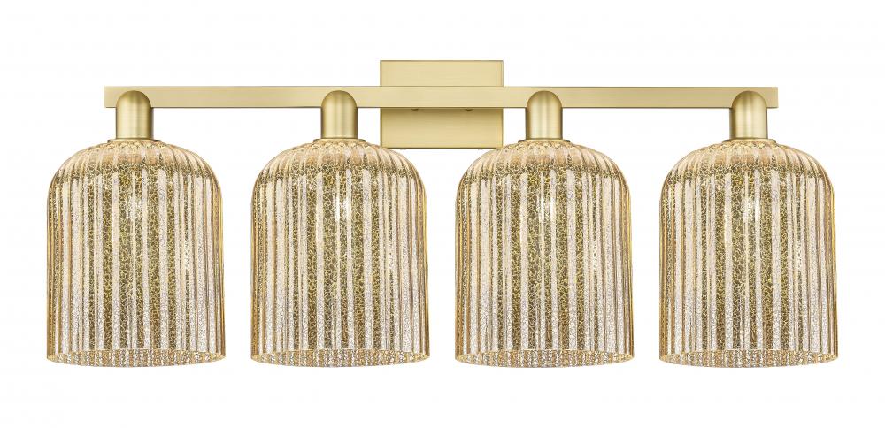 Bridal Veil - 4 Light - 35 inch - Satin Gold - Bath Vanity Light