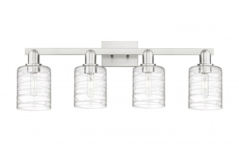 Cobbleskill - 4 Light - 32 inch - Brushed Satin Nickel - Bath Vanity Light