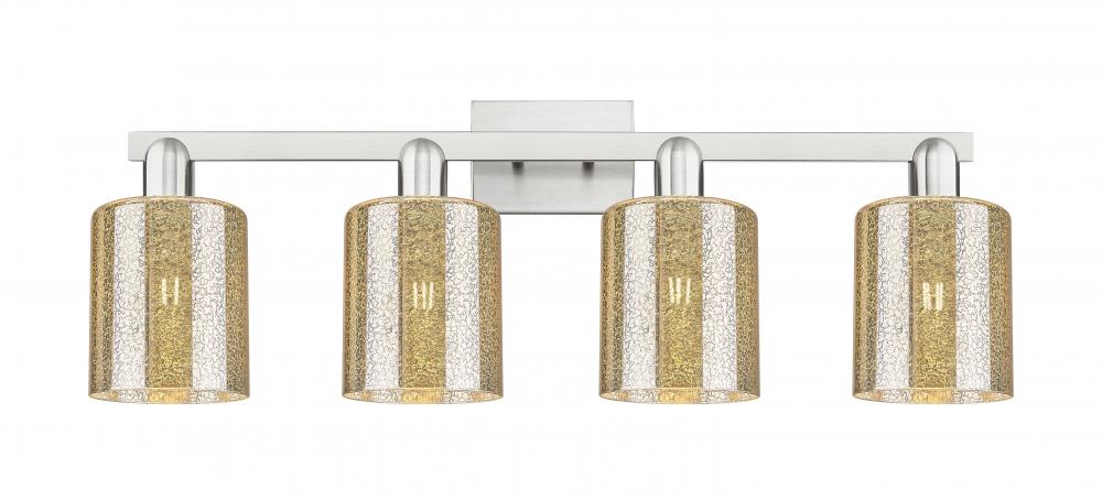 Cobbleskill - 4 Light - 32 inch - Brushed Satin Nickel - Bath Vanity Light