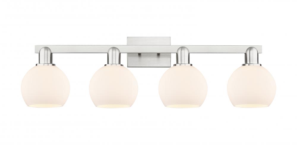 Athens - 4 Light - 33 inch - Brushed Satin Nickel - Bath Vanity Light