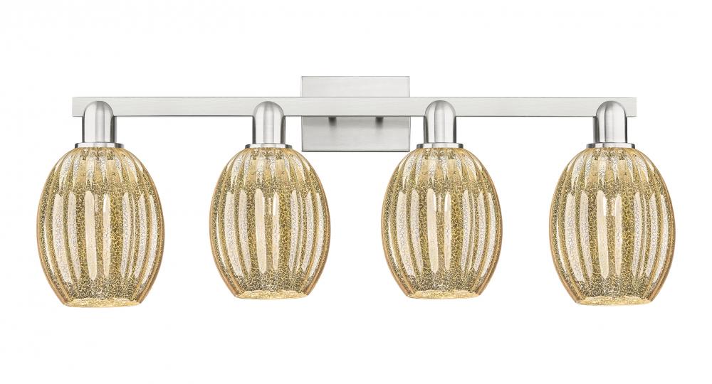 Preston Bulb - 4 Light - 36 inch - Brushed Satin Nickel - Bath Vanity Light