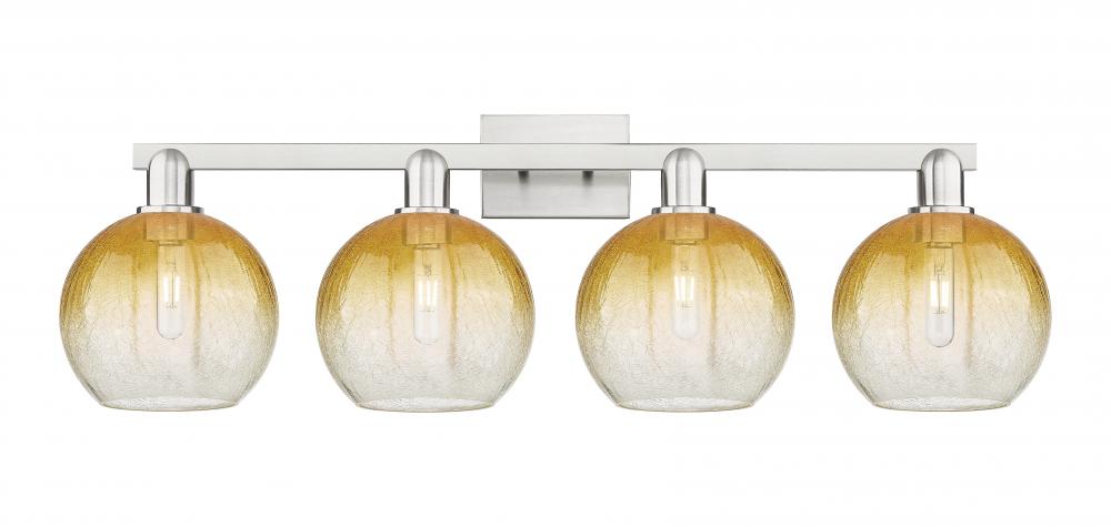 Brookhaven Globe - 4 Light - 36 inch - Brushed Satin Nickel - Bath Vanity Light