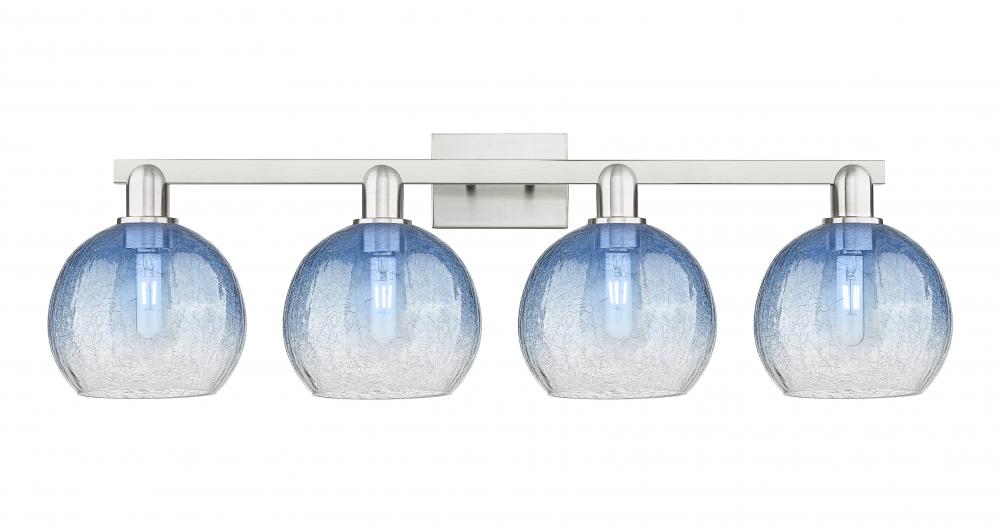Brookhaven Globe - 4 Light - 36 inch - Brushed Satin Nickel - Bath Vanity Light