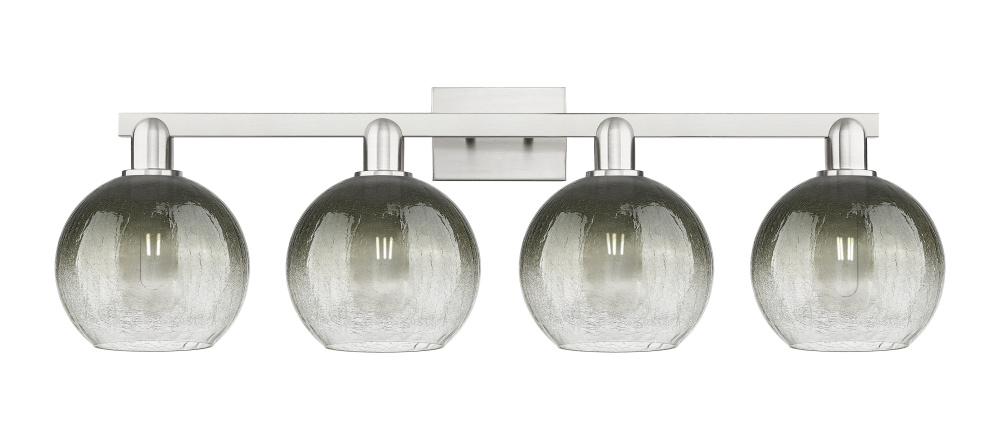 Brookhaven Globe - 4 Light - 36 inch - Brushed Satin Nickel - Bath Vanity Light