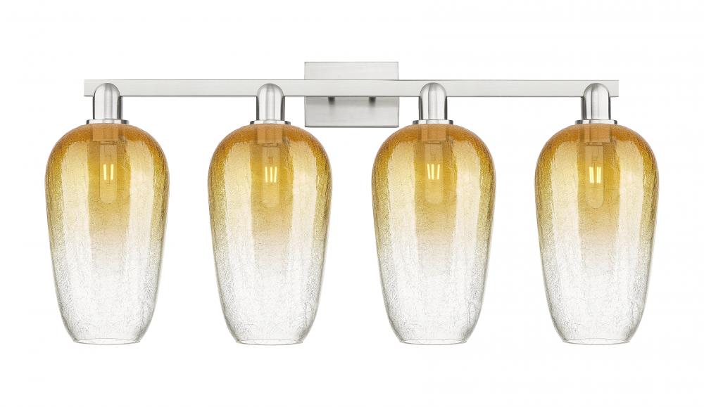 Brookhaven Flute - 4 Light - 36 inch - Brushed Satin Nickel - Bath Vanity Light