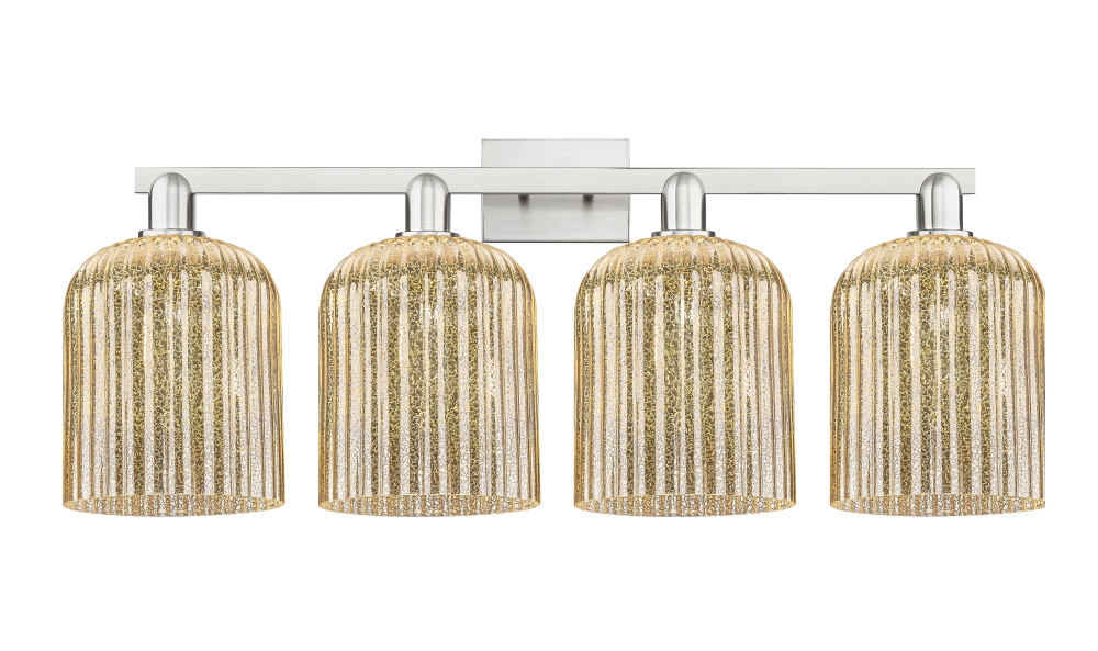 Bridal Veil - 4 Light - 35 inch - Brushed Satin Nickel - Bath Vanity Light