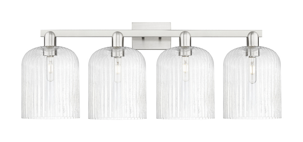 Bridal Veil - 4 Light - 35 inch - Brushed Satin Nickel - Bath Vanity Light