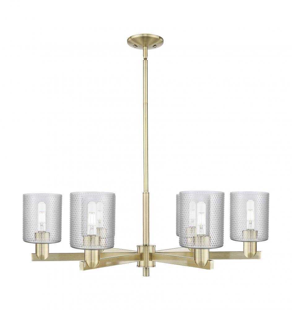 Cobbleskill - 6 Light - 35 inch - Antique Brass - Stem hung - Chandelier