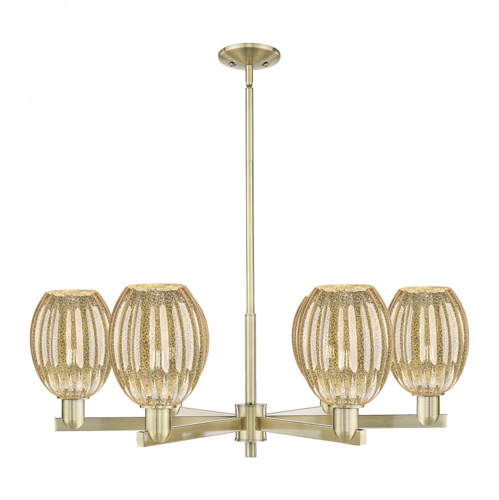 Preston Bulb - 6 Light - 24 inch - Antique Brass - Chandelier