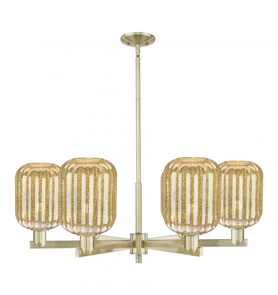 Preston Cylinder - 6 Light - 24 inch - Antique Brass - Chandelier
