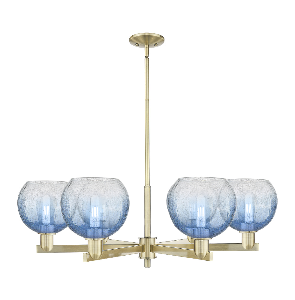 Brookhaven Globe - 6 Light - 24 inch - Antique Brass - Chandelier