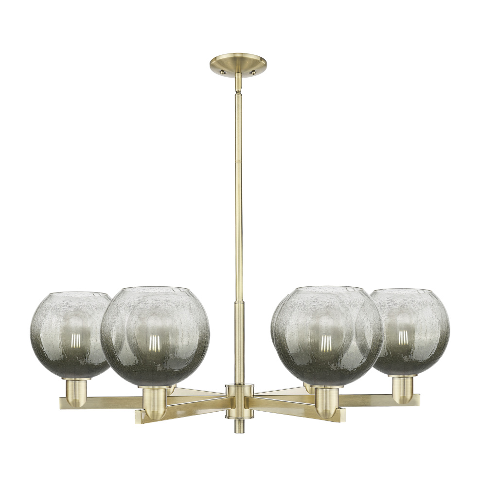 Brookhaven Globe - 6 Light - 24 inch - Antique Brass - Chandelier