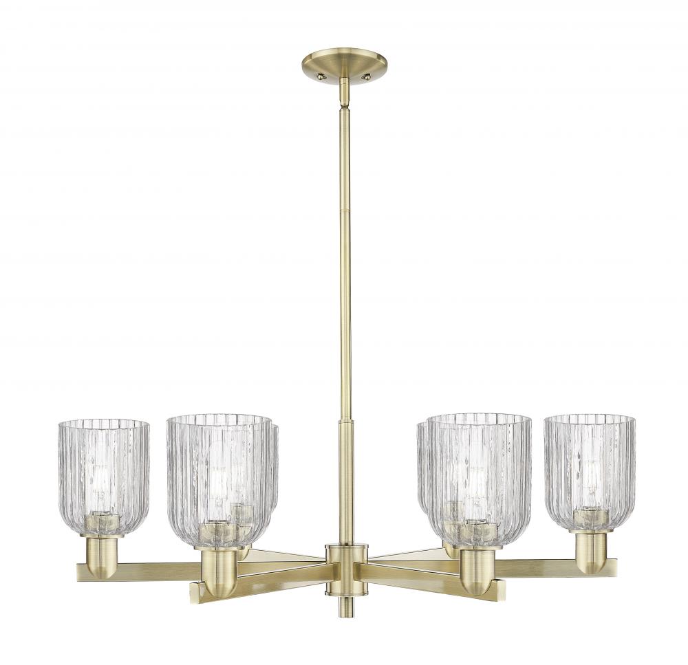 Bridal Veil - 6 Light - 24 inch - Antique Brass - Chandelier