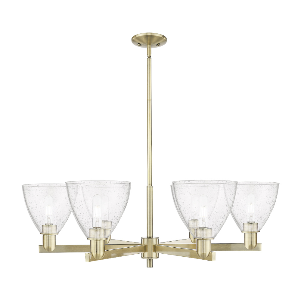 Bristol - 6 Light - 37 inch - Antique Brass - Stem hung - Chandelier
