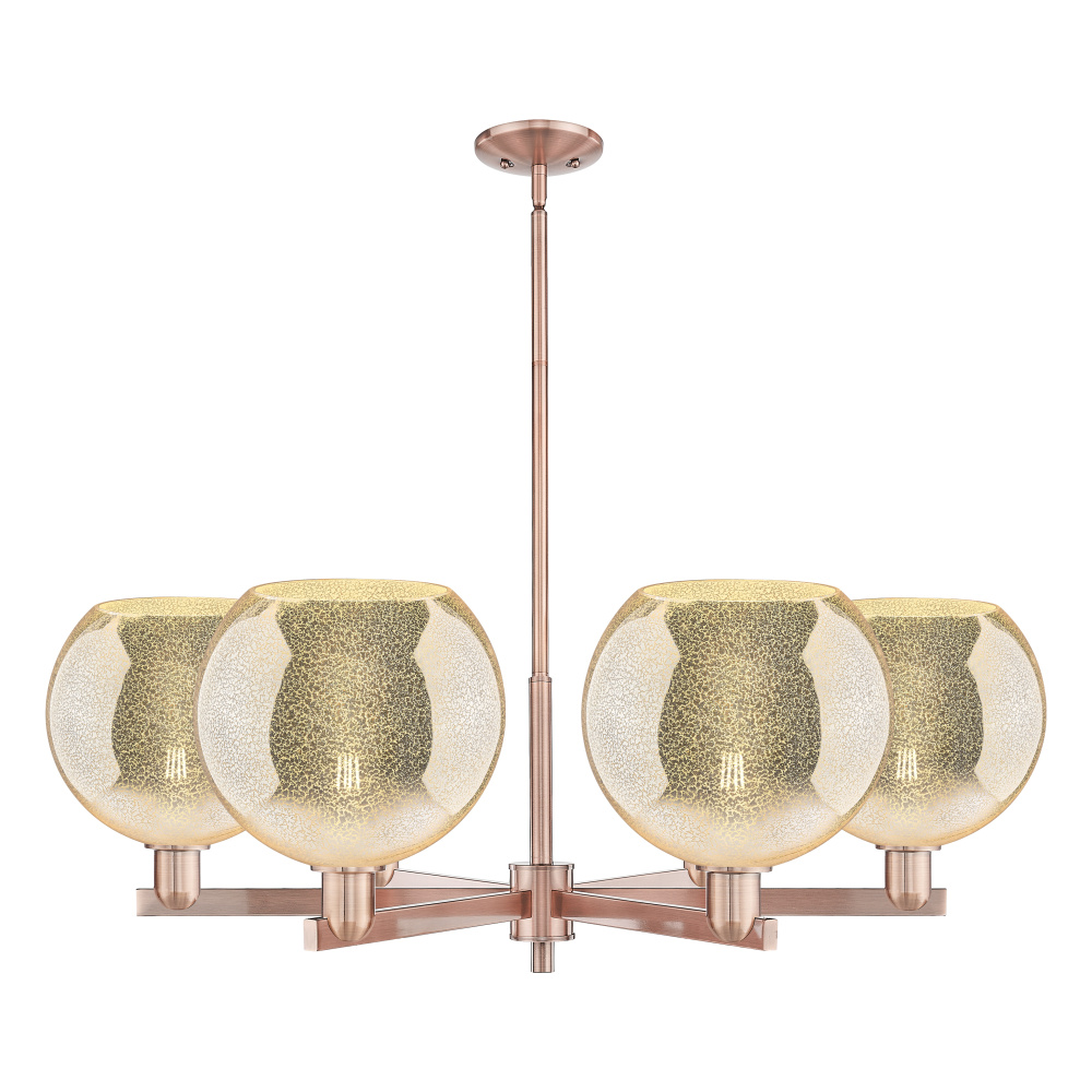 Athens - 6 Light - 40 inch - Antique Copper - Stem hung - Chandelier