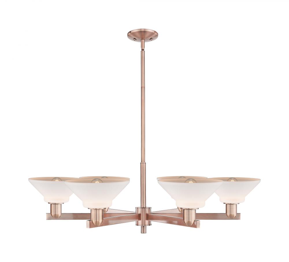 Orwell - 6 Light - 38 inch - Antique Copper - Stem hung - Chandelier