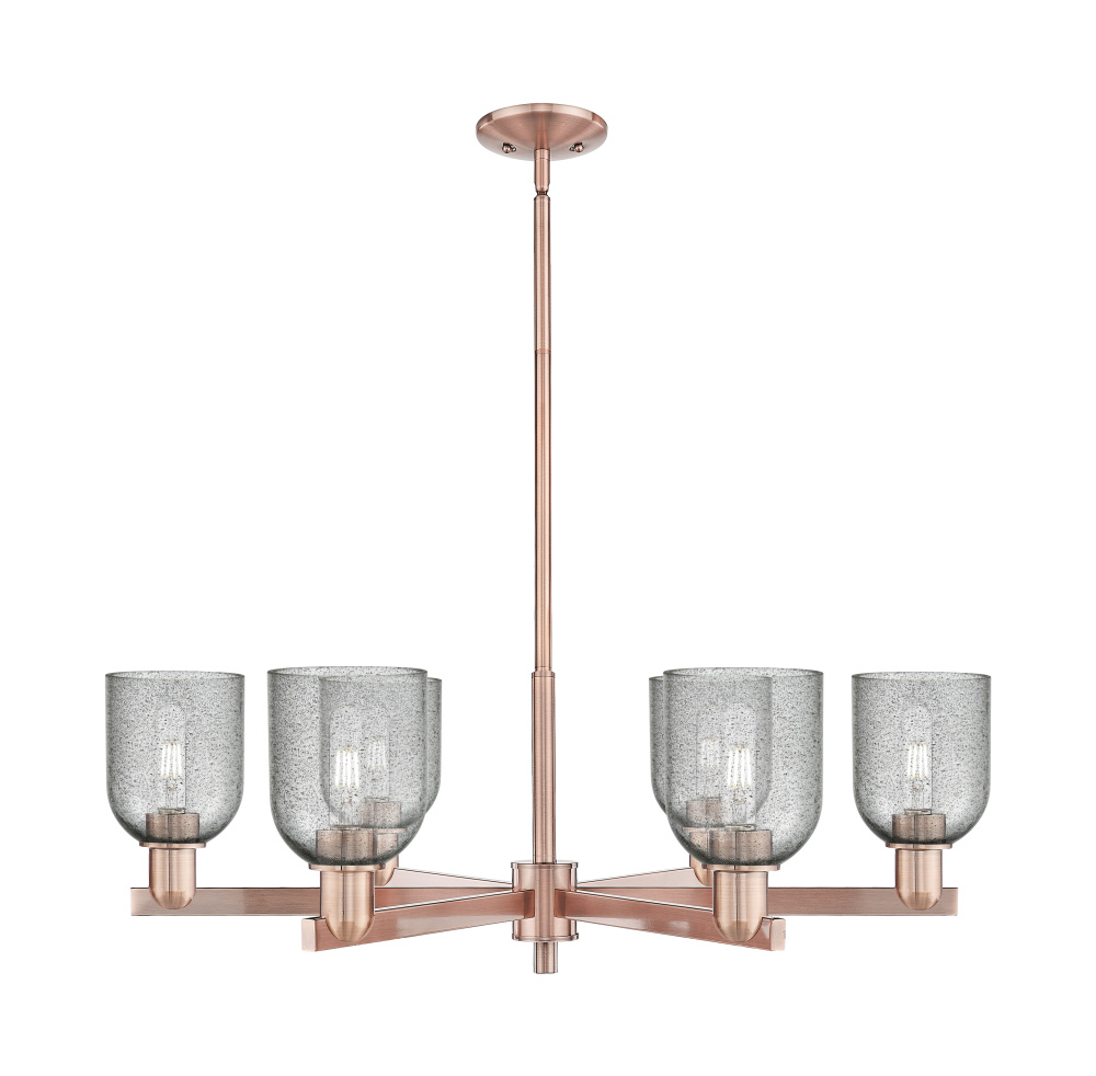 Caledonia - 6 Light - 35 inch - Antique Copper - Stem hung - Chandelier