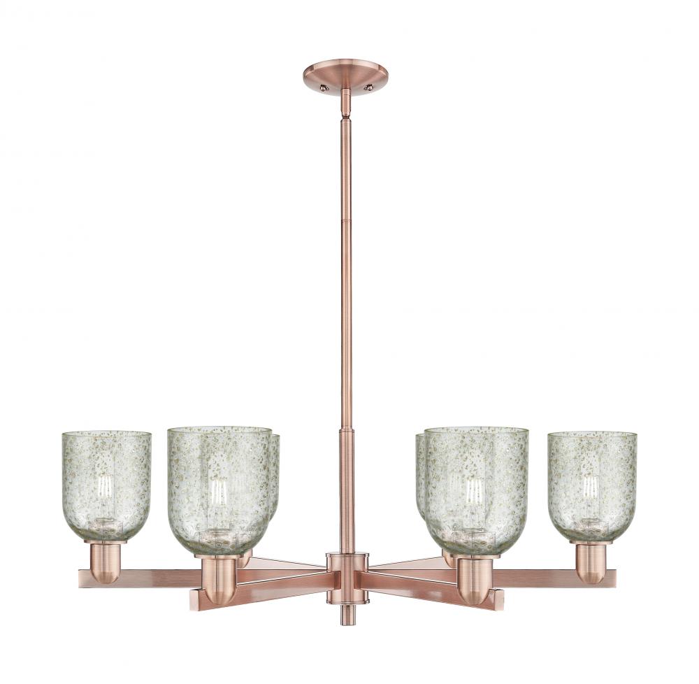 Caledonia - 6 Light - 35 inch - Antique Copper - Stem hung - Chandelier